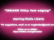 Preview 1 of Insane filthy feet edging joi (Stella liberty!)