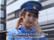 Preview 4 of Subtitled Japanese public nudity miniskirt police striptease