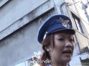 Preview 5 of Subtitled Japanese public nudity miniskirt police striptease