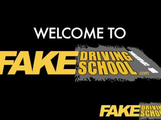 Fake Driving School Teacher fucks up the exam for his pert tits student screenshot number 0