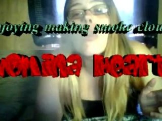 hippy white girl, smoking, smoking pipe, exclusive