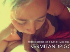 BBW Milf Texted Her Husband Saying She Is Busy,She Will Call Back In A Bit