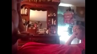 Jerking Off With A Massive Cumshot Ending In Front Of A Hot Milf