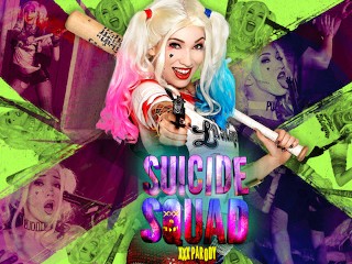 Screen Capture of Video Titled: Suicide Squad XXX Parody -Aria Alexander as Harley Quinn
