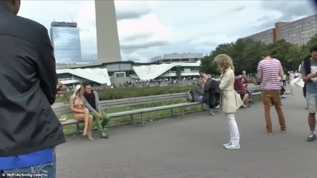Blonde Teen Paris Naked on Public Streets