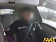Preview 3 of Fake Cop The uniformed policemans cum makes her late