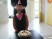 Preview 3 of Dutch Bdaygirl gets 7 Jizzloads Cum Suprise Party