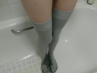 Peeing all over my Stockings