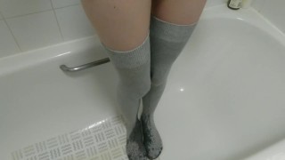 peeing all over my stockings