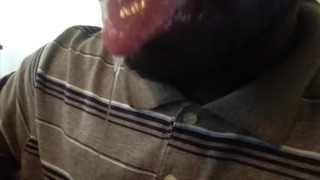 sloppy hot fetish spit- My tongue drooling video for that day 5