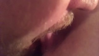 Husband eating wife's tight pussy