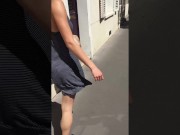 Preview 5 of walking and flashing in the streets - sexy girlfriend leolulu