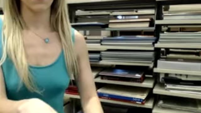 Ginger Banks almost Caught Naked in the Library