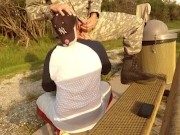 Preview 6 of Soldier fucks soccer player (anonymous uniform army marine bareback cum outdoor)