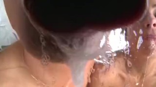 SWALLOWED Hot pornstars sucking dick and balls for that jizz