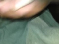 hard strokes to my big black cock until i cum on bed