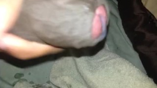 Firm Pats On My Large Cock Until I Climax In Bed