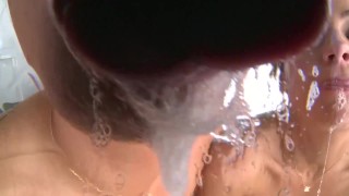 SWALLOWED Bubble butt babes face fucked hard