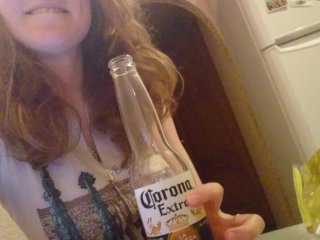 My very first Pornhub upload, self fuck with beer bottle