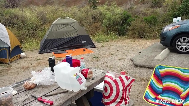 Caught Fucking Hard in Friends Tent Camping