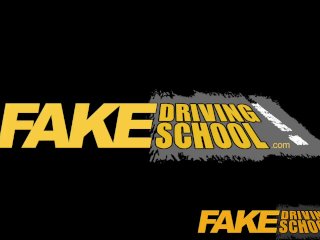 Fake Driving School wild ride for petite british Asian with glasses screenshot number 0