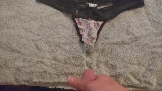 Cumming on my wife's panties