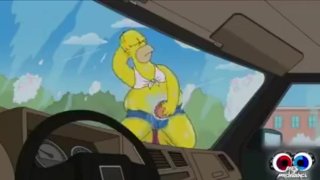 Family Guy and The Simpsons naked car wash