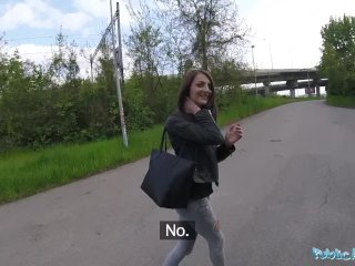 Public Agent Cowgirl riding in outdoors fuck screenshot number 0