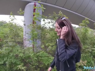 Public Agent Cowgirl riding in outdoors fuck screenshot number 1