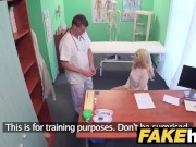 Preview 1 of Fake Hospital Dirty doctor gives blonde Czech babe wet panties