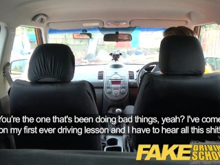 Fake Driving School Stunning blonde gets deep internal creampie on first le screenshot number 2