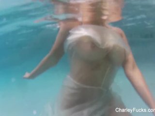 Underwater Tease with StackedBrunette Charley_Chase