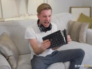 Preview 1 of Angry gamer fucks his stepmom Cathy Heaven - Brazzers