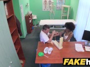 Preview 1 of Fake Hospital Doctor gives sexy ebony Brazilian student a hard fucking