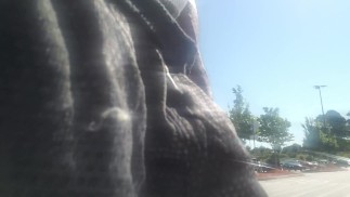 Free-Balling im Walmart (mit etwas Schwanz raus)