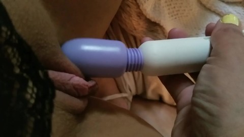 i am masterbating my clit with my vibrator - feels amazing