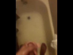 Beating my dick in the shower