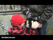 Preview 3 of teen gets fucked by grandpa in public