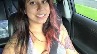Dirty talking in the car. Can you make me cum while I'm driving?