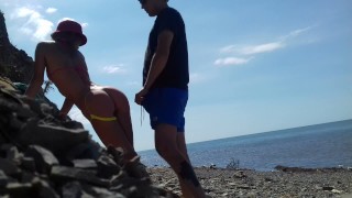 On The Public Beach Real Amateur Doggystyle Outdoors Sex