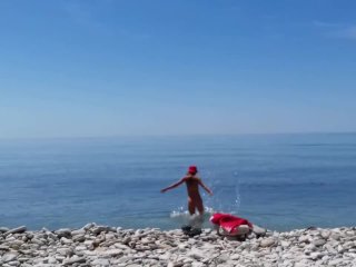 Public Blowjob Outdoor on a_Nudist Beach. Russian_Slut Nudist_Girl. Supreme