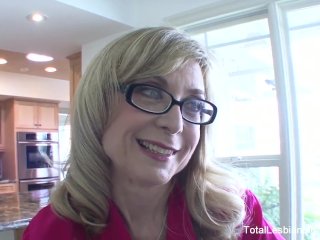 Busty MILF Nina gives her stepdaughter a going away present