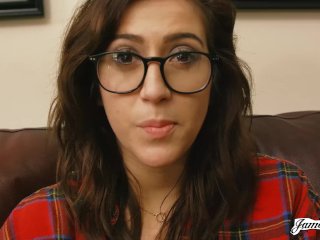 rough, nerdy girl, pornstar, glasses