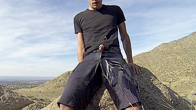 Squirting piss in public while driving and hiking
