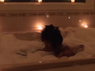 Bubbles_In The Bathtub. FBB Vixen_and Muscle Goddess LDR Goes_Riske