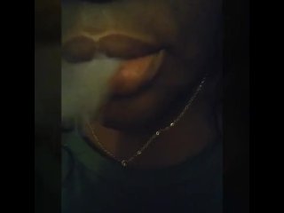 smoking, pov, solo female, ebony