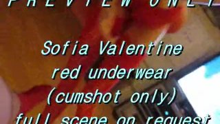 SOLO VISTA PREVIA: Sofia Valentine ropa interior roja (solo corrida)