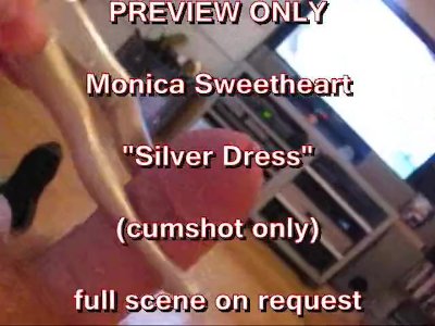 PREVIEW ONLY: Monica Sweetheart in a silver dress facial (cumshot only)