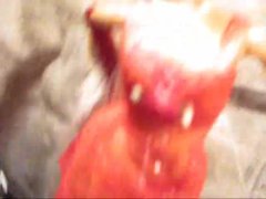 PREVIEW ONLY: Michelle B. in red lingerie footjob (cumshot only)