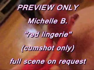PREVIEW ONLY: Michelle B. in Red Lingerie Footjob (cumshot Only)